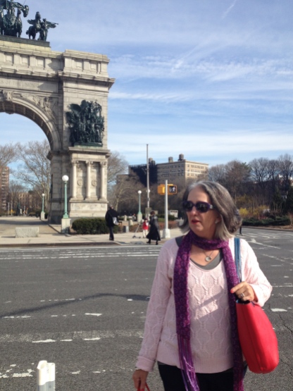 Mama Karina STILL crossing the street at Grand Army Plaza (I took a lot of pictures :D )